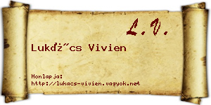 Lukács Vivien névjegykártya